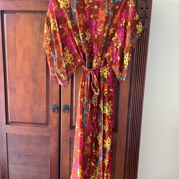 Anthropologie Printed Wrap Rayon Print Dress - NWT - Size S - Picture 1 of 4